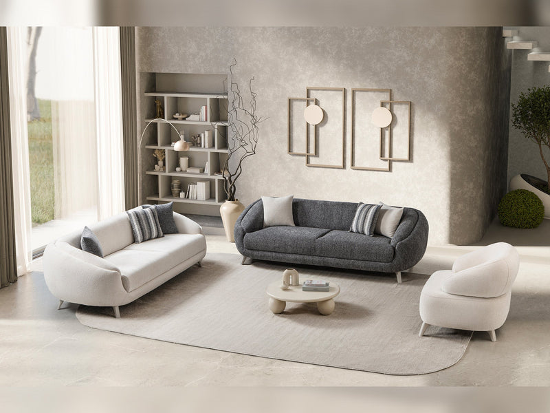 Jesse Chair - Walnut in Cream - 200-ST-SOFT03-WL-B