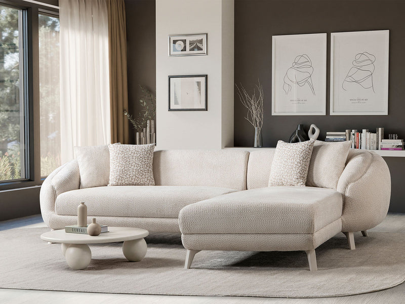 Jesse Sectional Sofa - Cream in Cream - 200-ST-JES-İSTANBUL01-CRE-S