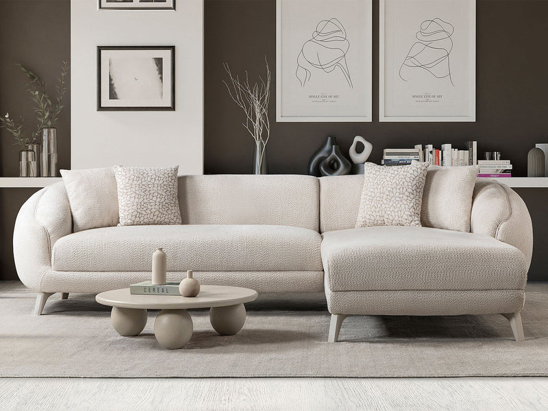 Jesse Sectional Sofa - Cream in Cream - 200-ST-JES-İSTANBUL01-CRE-S