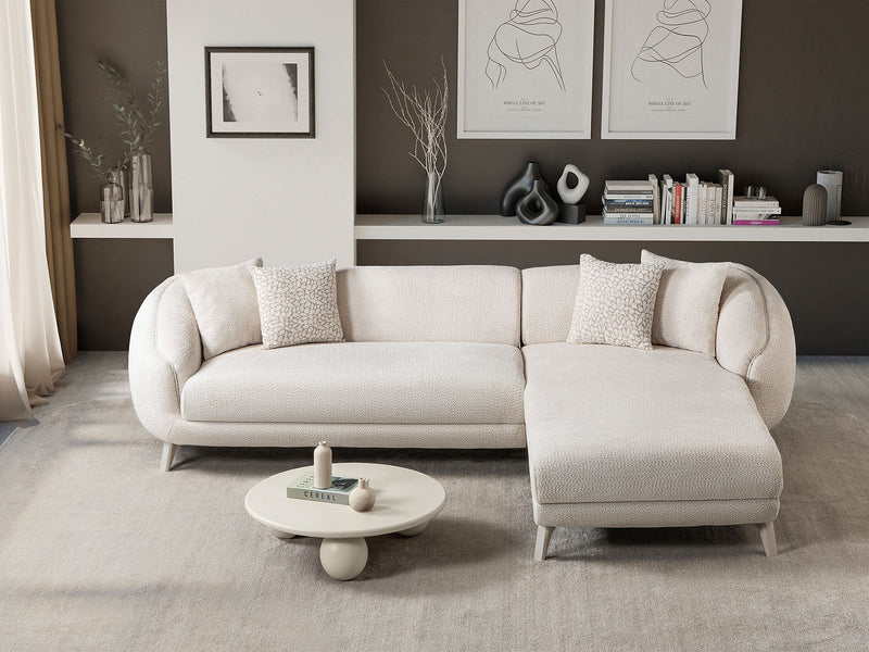 Jesse Sectional Sofa - Cream in Cream - 200-ST-JES-İSTANBUL01-CRE-S
