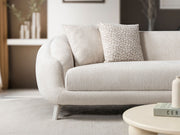 Jesse Sectional Sofa - Walnut in Cream - 200-ST-JES-İSTANBUL01-WAL-S