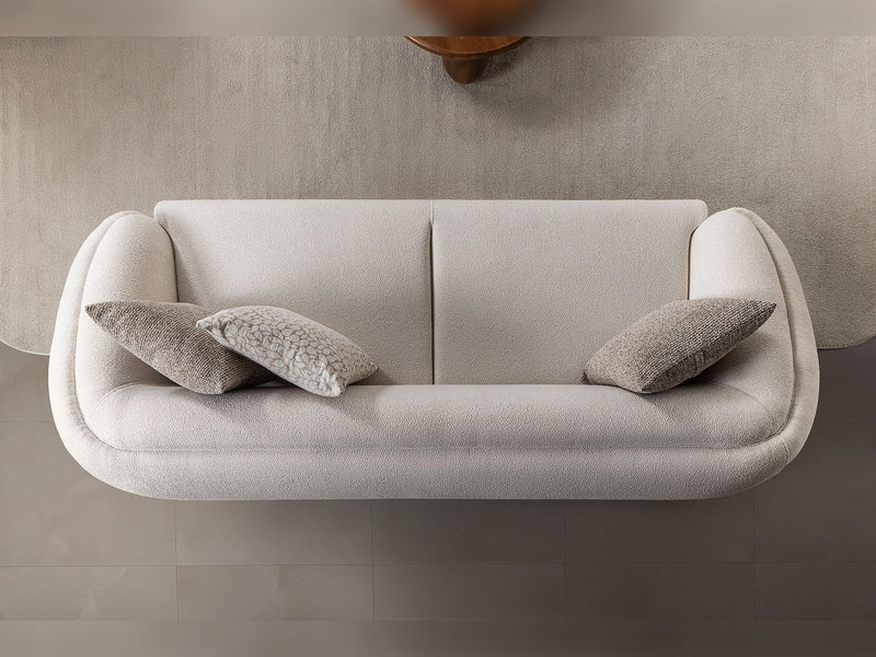 Jesse Stationary Sofa - Cream in Cream - 200-ST-SOFT03-CR-3