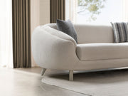 Jesse Stationary Sofa - Cream in Cream - 200-ST-SOFT03-CR-3