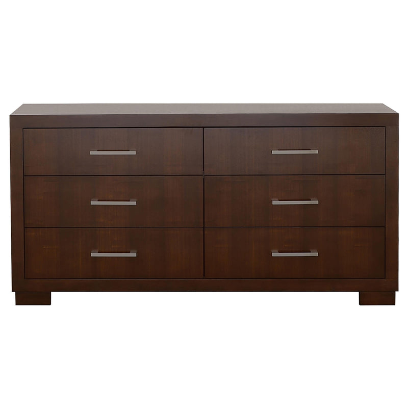 Jessica 4-piece Eastern King LED Bedroom Set Cappuccino - 200711KE-S4