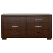 Jessica 5-piece Eastern King LED Bedroom Set Cappuccino - 200711KE-S5P
