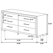 Jessica 5-piece Eastern King LED Bedroom Set Cappuccino - 200711KE-S5P