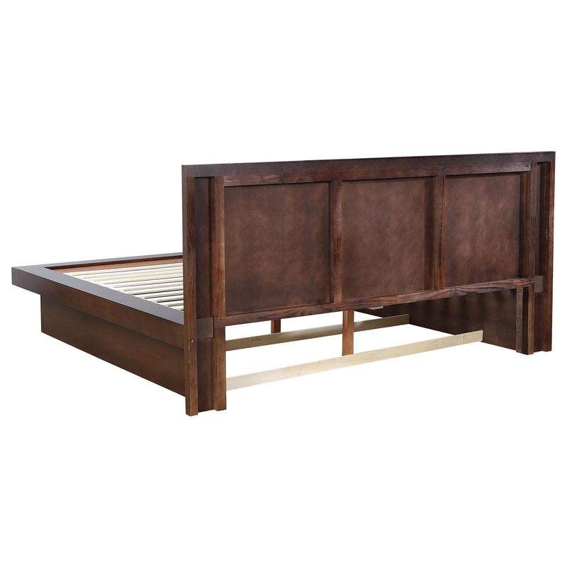 Jessica 5-piece Eastern King LED Bedroom Set Cappuccino - 200711KE-S5P