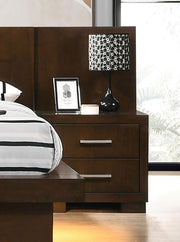 Jessica 5-piece Eastern King LED Bedroom Set Cappuccino - 200711KE-S5P