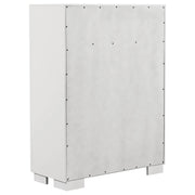 Jessica 5-piece Eastern King LED Bedroom Set Snow White - 202990KE-S5