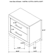 Jessica 5-piece Eastern King LED Bedroom Set Snow White - 202990KE-S5