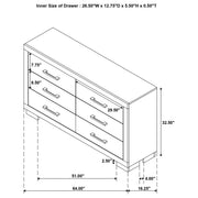 Jessica 5-piece Eastern King LED Bedroom Set Snow White - 202990KE-S5