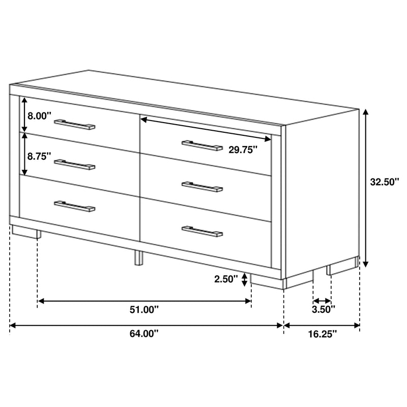 Jessica 5-piece Queen LED Bedroom Set Cappuccino - 200711Q-S5