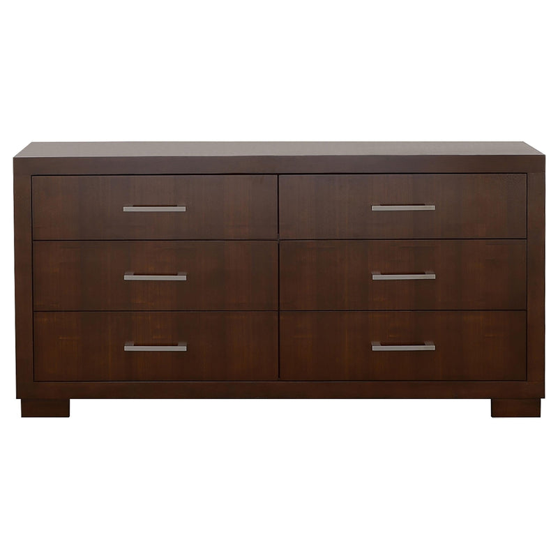 Jessica 5-piece Queen LED Bedroom Set Cappuccino - 200711Q-S5