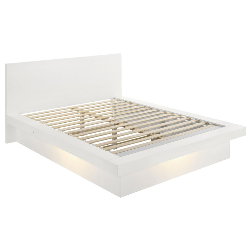 Jessica 6-piece Eastern King LED Bedroom Set Snow White - 202990KE-S6P