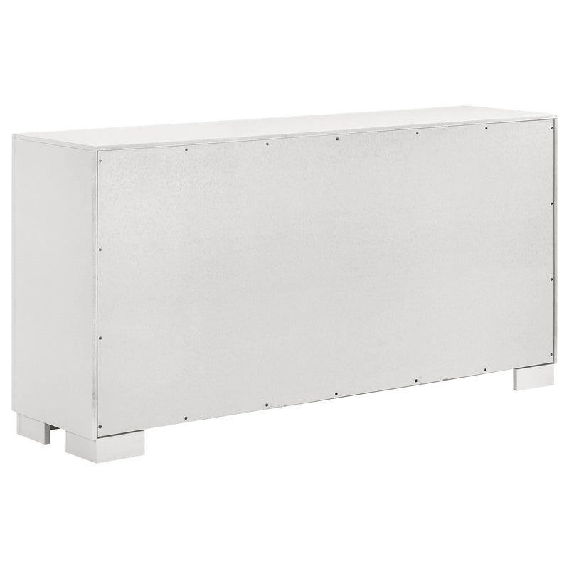Jessica 6-piece Eastern King LED Bedroom Set Snow White - 202990KE-S6P