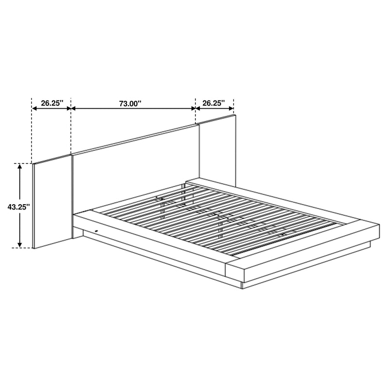 Jessica 6-piece Queen LED Bedroom Set Cappuccino - 200711Q-S6P