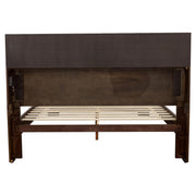 Jessica California King LED Storage Bookcase Bed Cappuccino - 200719KW