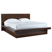 Jessica Wood Eastern King LED Panel Bed Cappuccino - 200711KE