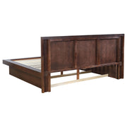 Jessica Wood Eastern King LED Panel Bed Cappuccino - 200711KE