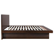 Jessica Wood Eastern King LED Panel Bed Cappuccino - 200711KE