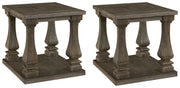 Johnelle 2 End Tables in Gray - PKG008436