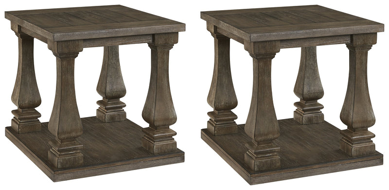 Johnelle 2 End Tables in Gray - PKG008436