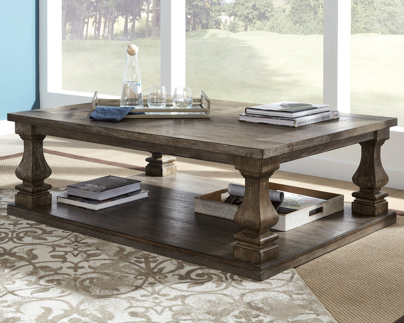 Johnelle Coffee Table with 1 End Table in Gray - PKG008731