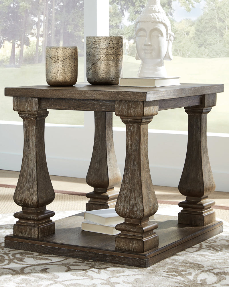Johnelle Coffee Table with 1 End Table in Gray - PKG008731