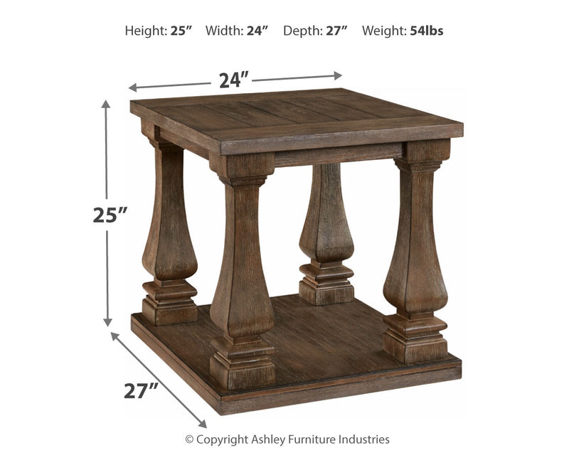 Johnelle Coffee Table with 1 End Table in Gray - PKG008731
