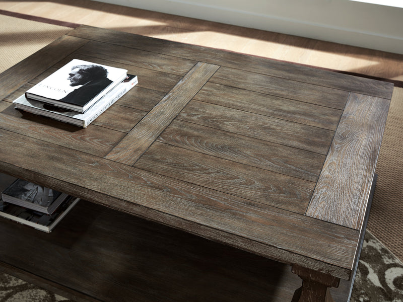 Johnelle Coffee Table with 1 End Table in Gray - PKG008731