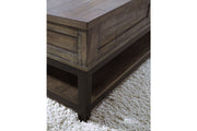 Johurst Grayish Brown Coffee Table with Lift Top - DMV FurnitureCoffee Table