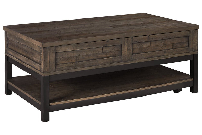 Johurst Grayish Brown Coffee Table with Lift Top - DMV FurnitureCoffee Table