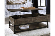 Johurst Grayish Brown Coffee Table with Lift Top - DMV FurnitureCoffee Table