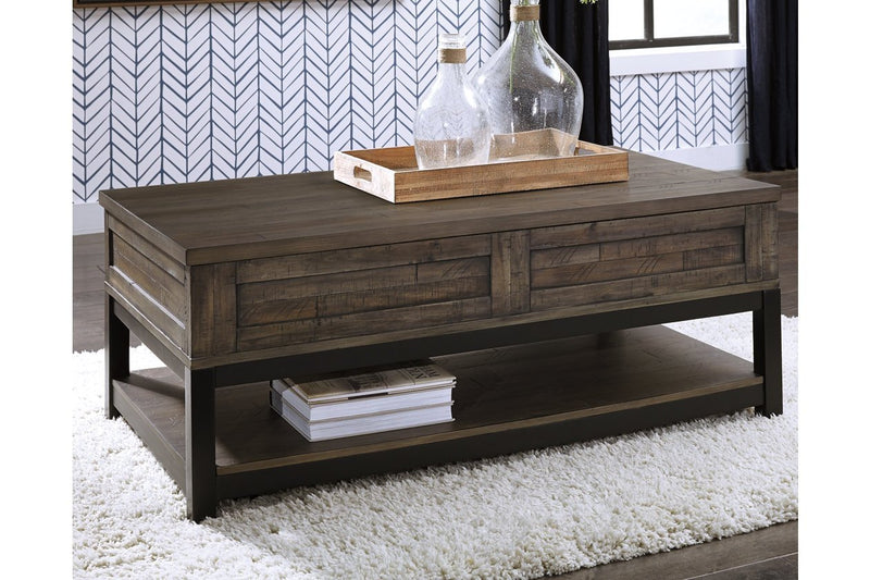 Johurst Grayish Brown Coffee Table with Lift Top - DMV FurnitureCoffee Table