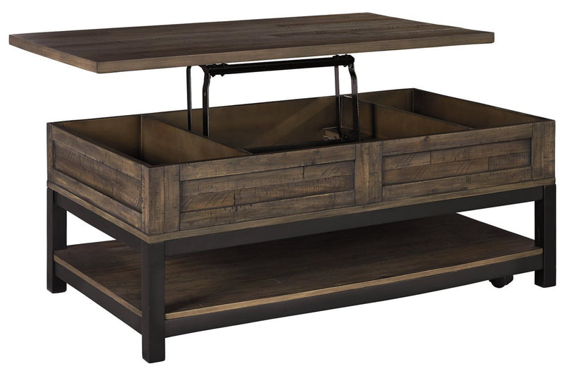 Johurst Grayish Brown Coffee Table with Lift Top - DMV FurnitureCoffee Table