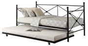 Jones Black Metal Daybed with Trundle - DMV FurnitureDaybed