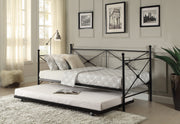 Jones Black Metal Daybed with Trundle - DMV FurnitureDaybed