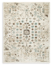 Jossler Ivory/Brown/Teal Medium Rug - R407072