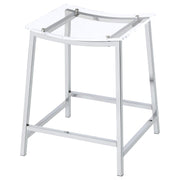 Jovani Acrylic Backless Counter Stool Chrome (Set of 2) - 182358