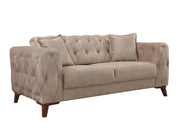 Joza 65" Wide Tufted Extendable Loveseat - Loveseat