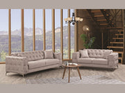 Joza 65" Wide Tufted Extendable Loveseat - Loveseat