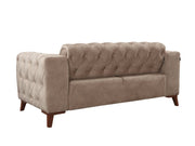 Joza 65" Wide Tufted Extendable Loveseat - Loveseat