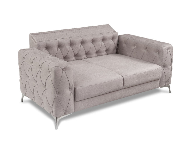 Joza 65" Wide Tufted Extendable Loveseat - Loveseat
