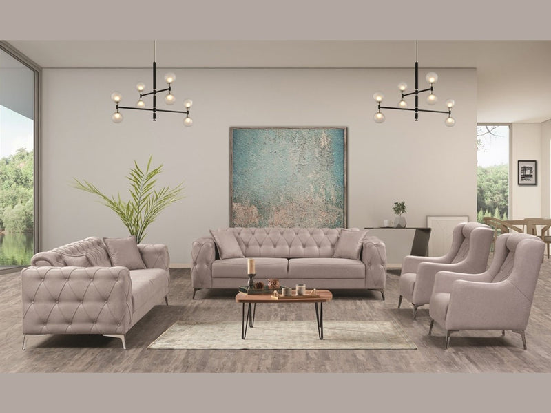 Joza 87" Wide Tufted Extendable Sofa - Sofas