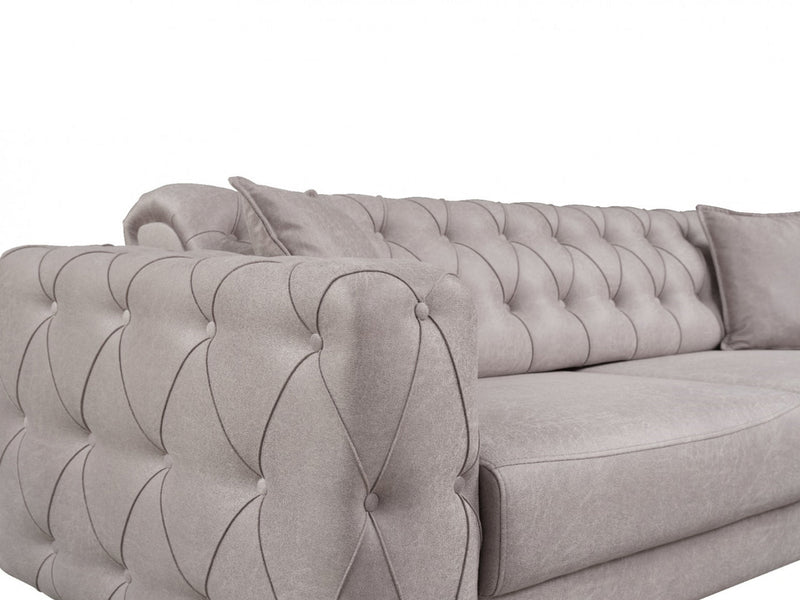 Joza 87" Wide Tufted Extendable Sofa - Sofas
