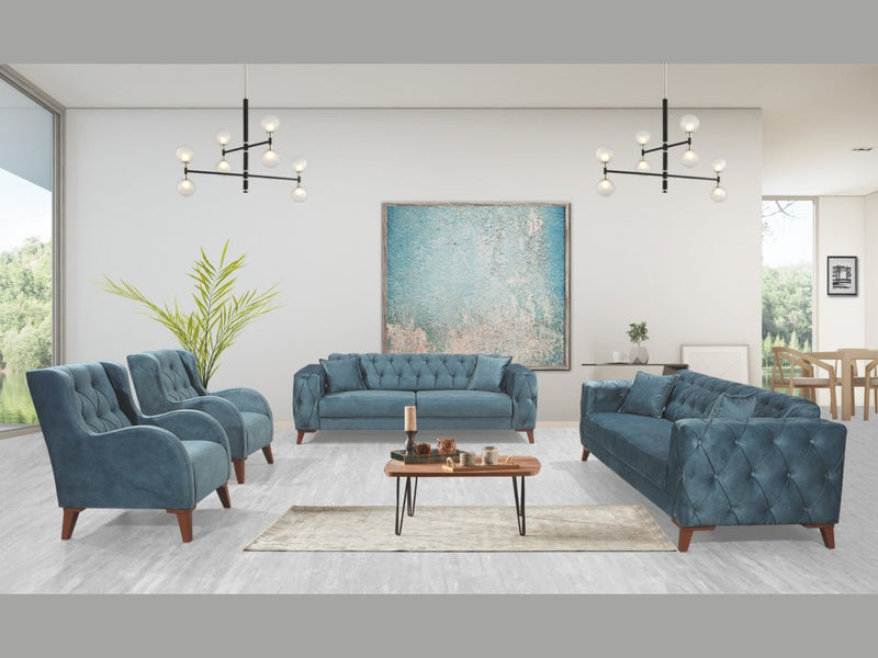 Joza 87" Wide Tufted Extendable Sofa - Sofas