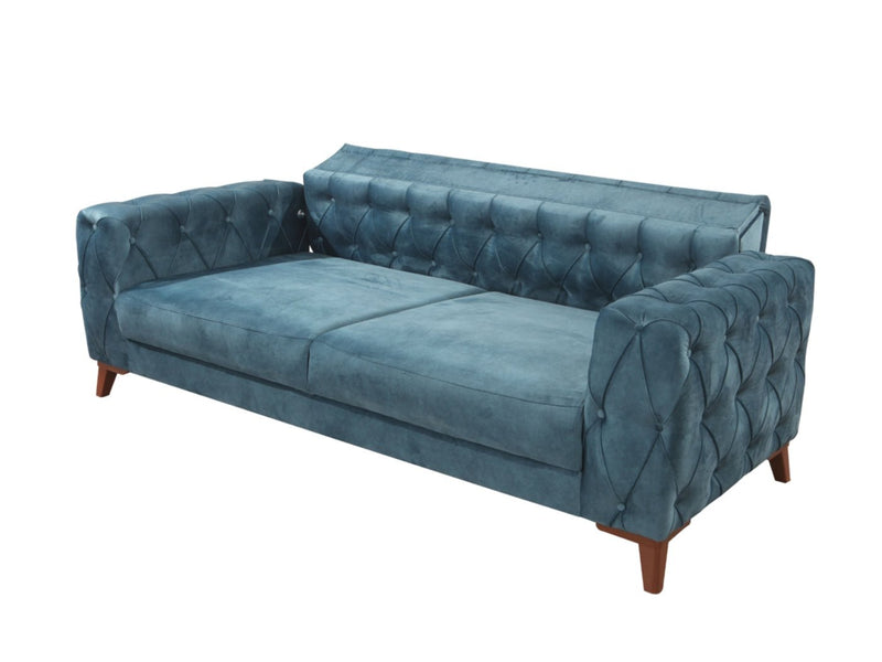 Joza 87" Wide Tufted Extendable Sofa - Sofas