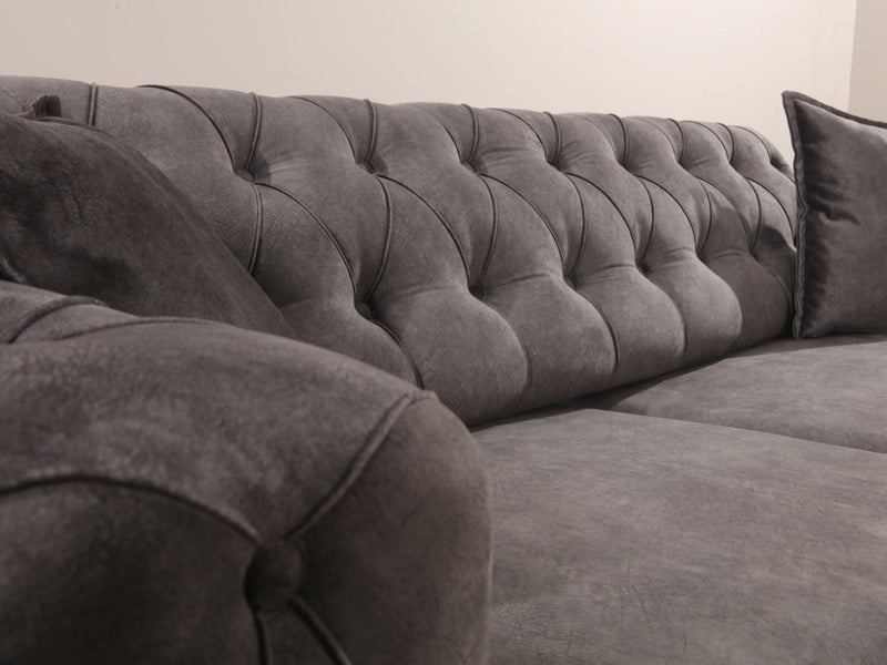 Joza 87" Wide Tufted Extendable Sofa - Sofas