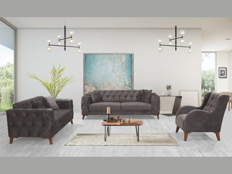 Joza 87" Wide Tufted Extendable Sofa - Sofas