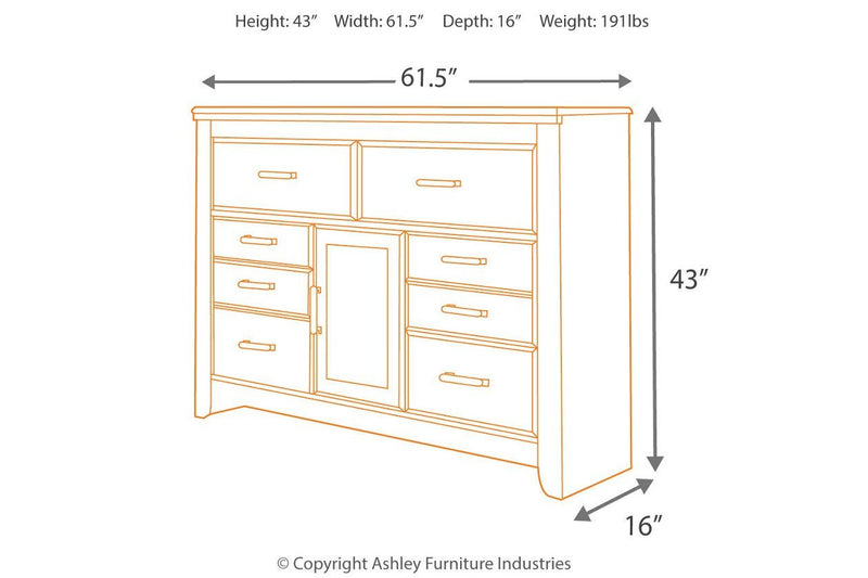 Juararo Dark Brown Dresser - DMV FurnitureDresser